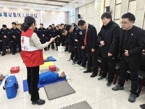淮南市红十字会法院职工培训应急救护10
