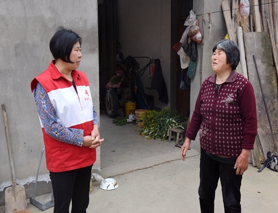 淮南市红十字会不减包保力度深入帮扶村调研走访8