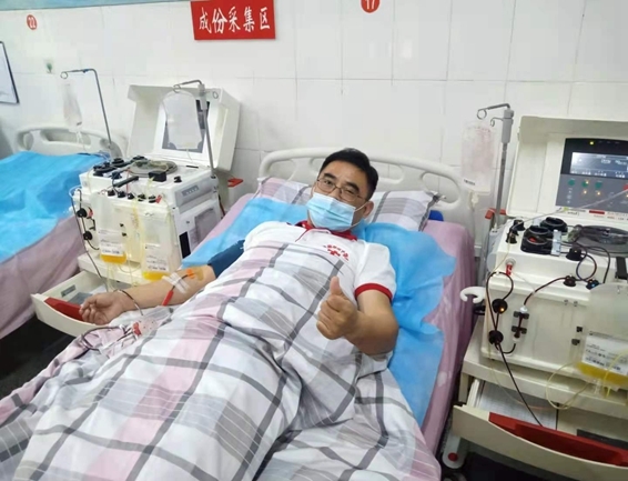 淮南市红十字志愿者葛永7年倾情为生命接力5