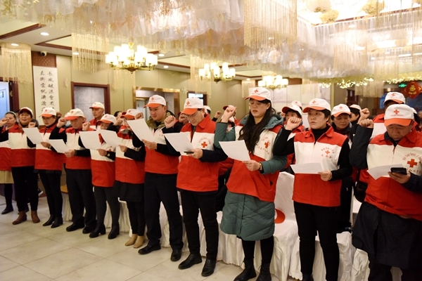 淮南市红十字志愿者两队“新兵”成立11