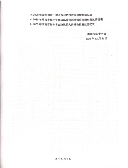关于2020年淮南市红十字会防汛救灾社会捐赠款物收支情况审计结果的公示6